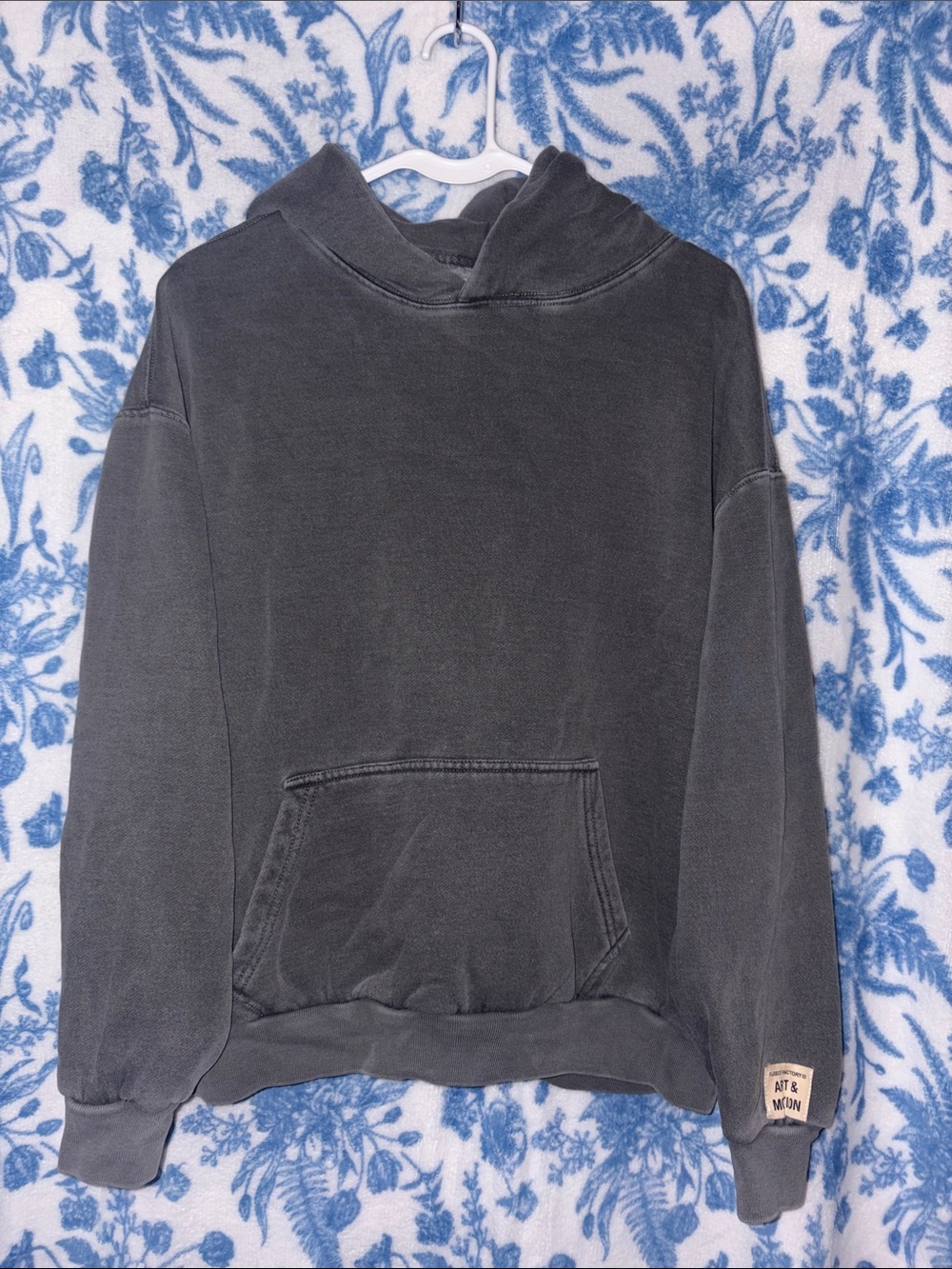 Art & Motion Washed Charcoal Crewneck Hoodie